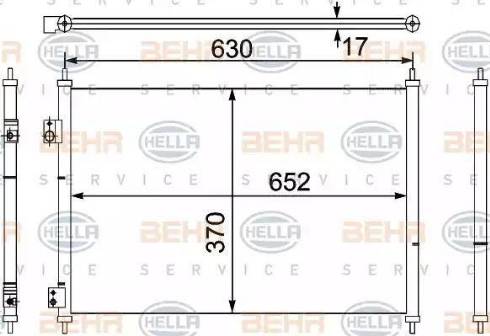 HELLA 8FC 351 330-401 - Конденсатор кондиционера autospares.lv