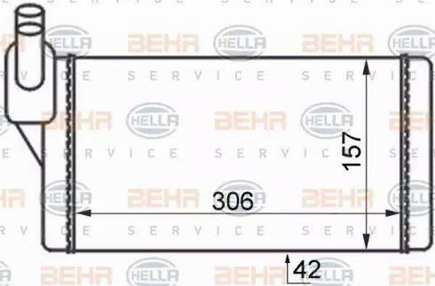 HELLA 8FH 351 024-401 - Теплообменник, отопление салона autospares.lv