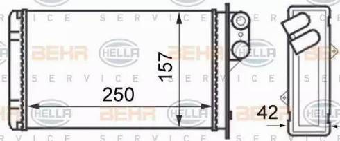 HELLA 8FH 351 024-291 - Теплообменник, отопление салона autospares.lv