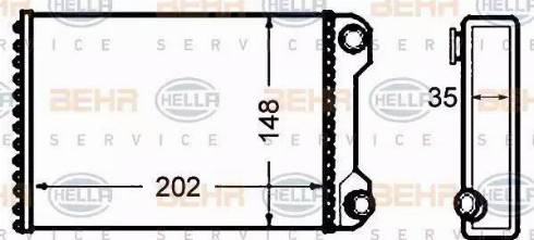HELLA 8FH 351 308-241 - Теплообменник, отопление салона autospares.lv