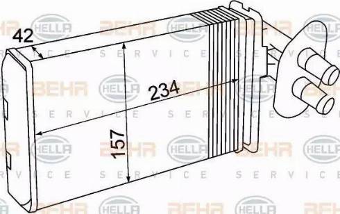 HELLA 8FH 351 308-741 - Теплообменник, отопление салона autospares.lv