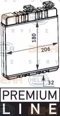 HELLA 8FH 351 311-141 - Теплообменник, отопление салона autospares.lv