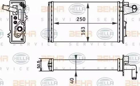 HELLA 8FH 351 313-041 - Теплообменник, отопление салона autospares.lv