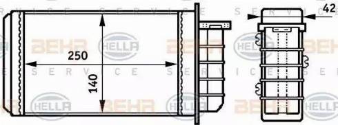 HELLA 8FH 351 313-191 - Теплообменник, отопление салона autospares.lv