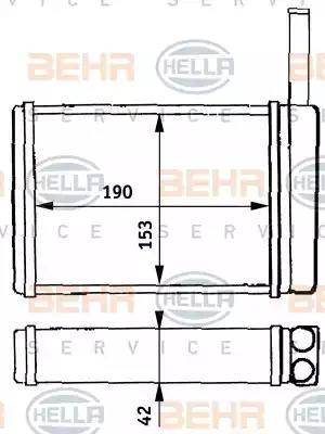 HELLA 8FH 351 313-121 - Теплообменник, отопление салона autospares.lv