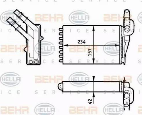 HELLA 8FH 351 313-391 - Теплообменник, отопление салона autospares.lv