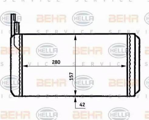 HELLA 8FH 351 313-361 - Теплообменник, отопление салона autospares.lv