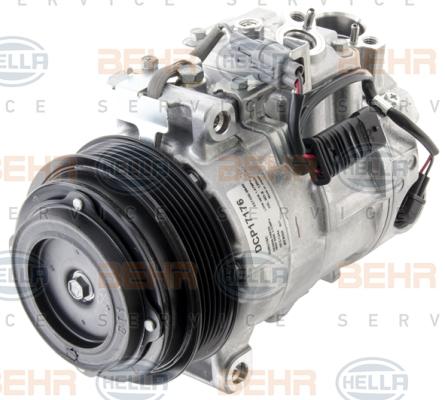 HELLA 8FK 351 008-301 - Компрессор кондиционера autospares.lv