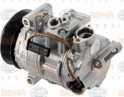 HELLA 8FK 351 008-281 - Компрессор кондиционера autospares.lv