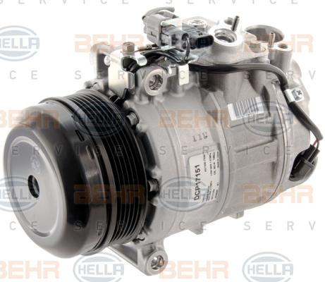 HELLA 8FK 351 007-081 - Компрессор кондиционера autospares.lv