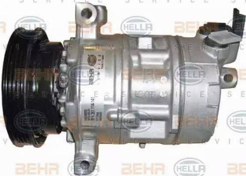 HELLA 8FK 351 114-141 - Компрессор кондиционера autospares.lv