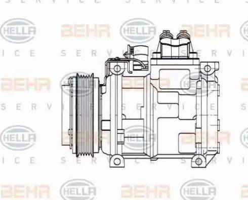 HELLA 8FK 351 110-131 - Компрессор кондиционера autospares.lv