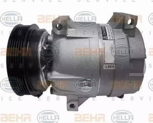 HELLA 8FK 351 134-431 - Компрессор кондиционера autospares.lv