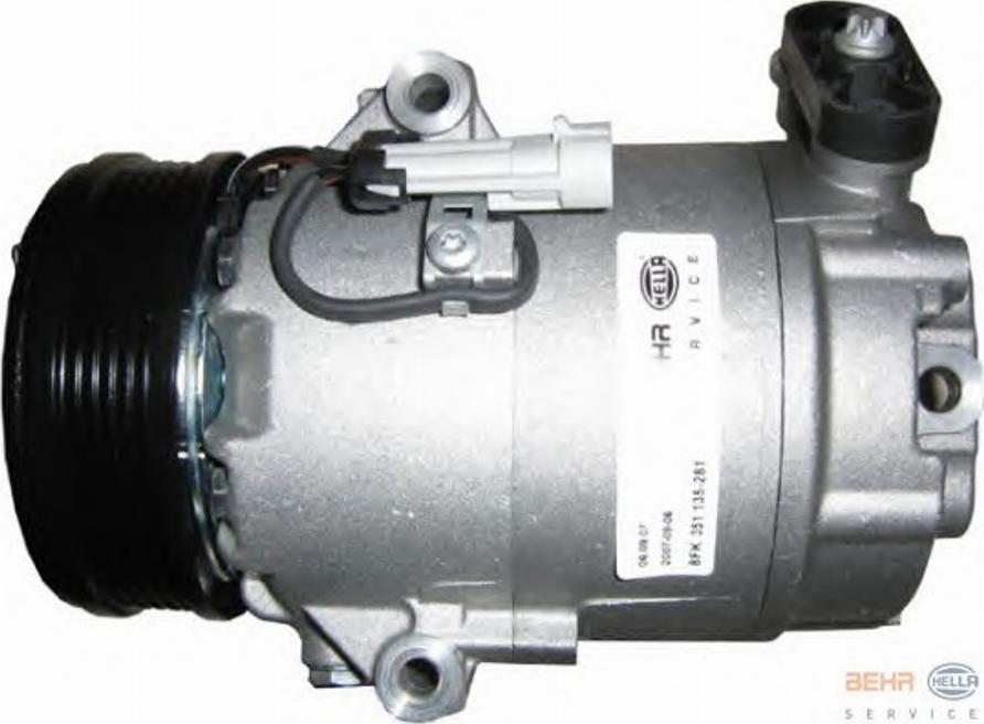 HELLA 8FK351135281 - Компрессор кондиционера autospares.lv