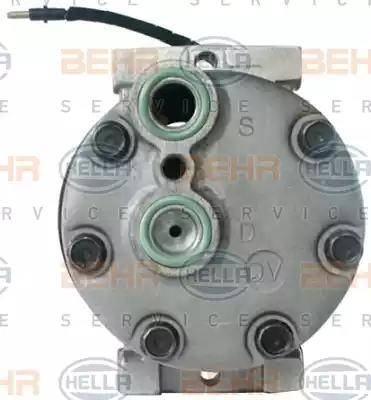 HELLA 8FK 351 126-621 - Компрессор кондиционера autospares.lv