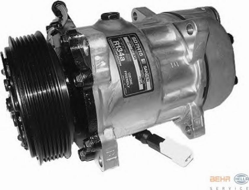 HELLA 8FK 351 126-361 - Компрессор кондиционера autospares.lv