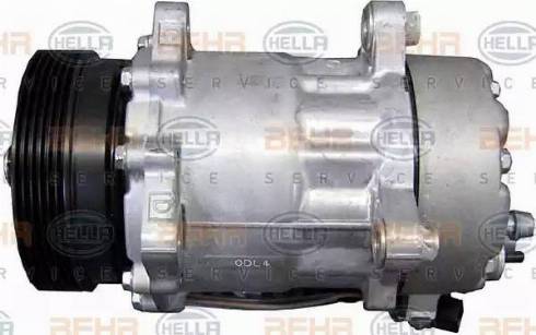 HELLA 8FK 351 316-091 - Компрессор кондиционера autospares.lv