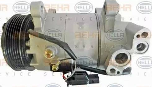 HELLA 8FK 351 339-741 - Компрессор кондиционера autospares.lv