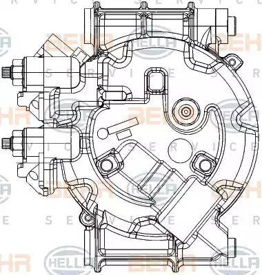 HELLA 8FK 351 334-441 - Компрессор кондиционера autospares.lv