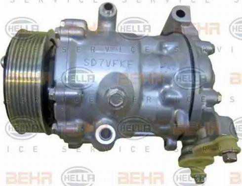 HELLA 8FK 351 334-411 - Компрессор кондиционера autospares.lv