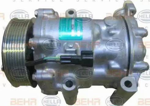 HELLA 8FK 351 334-411 - Компрессор кондиционера autospares.lv