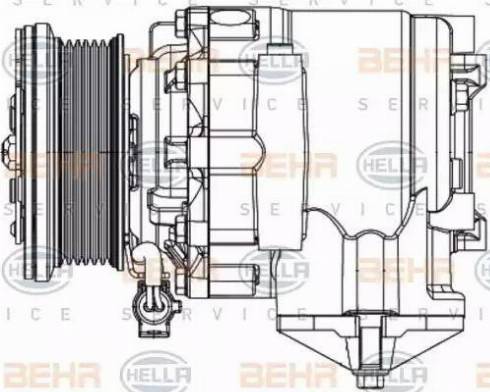 HELLA 8FK 351 334-331 - Компрессор кондиционера autospares.lv