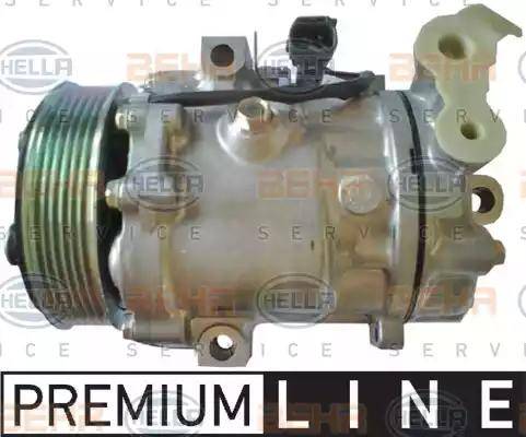 HELLA 8FK 351 334-261 - Компрессор кондиционера autospares.lv