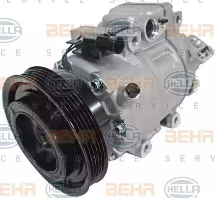 HELLA 8FK 351 273-491 - Компрессор кондиционера autospares.lv