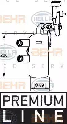 HELLA 8FT 351 335-111 - Осушитель, кондиционер autospares.lv