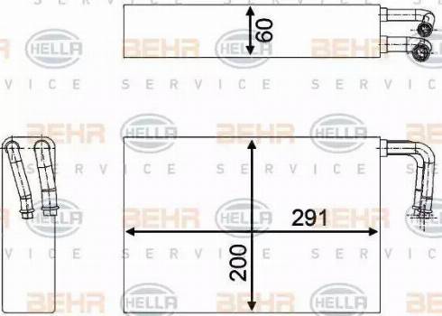 HELLA 8FV 351 330-641 - Испаритель, кондиционер autospares.lv