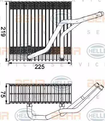 HELLA 8FV 351 210-541 - Испаритель, кондиционер autospares.lv