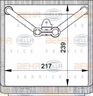 HELLA 8FV 351 210-341 - Испаритель, кондиционер autospares.lv