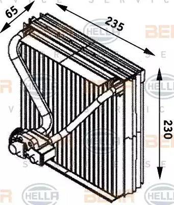 HELLA 8FV 351 211-561 - Испаритель, кондиционер autospares.lv