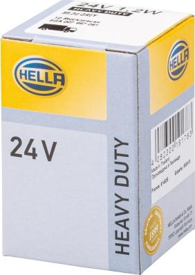 HELLA 8GA 007 997-061 - Лампа накаливания, освещение щитка приборов autospares.lv