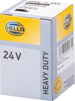 HELLA 8GA 007 997-261 - Лампа накаливания, освещение щитка приборов autospares.lv