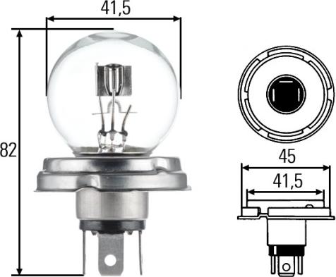 HELLA 8GD 002 088-071 - Лампа накаливания, основная фара autospares.lv