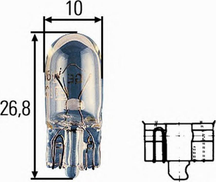 HELLA 8GP 003 594-128 - Лампа накаливания, фонарь указателя поворота autospares.lv