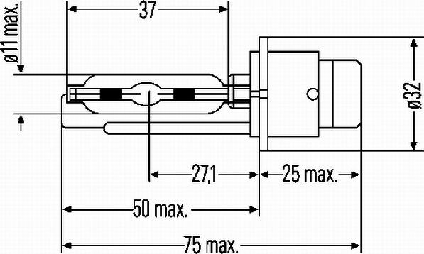 HELLA 8GS 007 949-101 - Лампа накаливания, основная фара autospares.lv