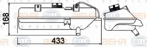 HELLA 8MA 376 702-394 - Компенсационный бак, охлаждающая жидкость autospares.lv