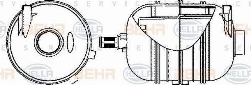 HELLA 8MA 376 702-324 - Компенсационный бак, охлаждающая жидкость autospares.lv