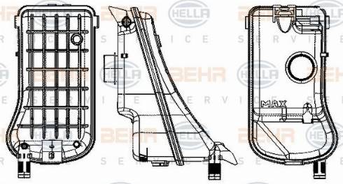 HELLA 8MA 376 702-374 - Компенсационный бак, охлаждающая жидкость autospares.lv