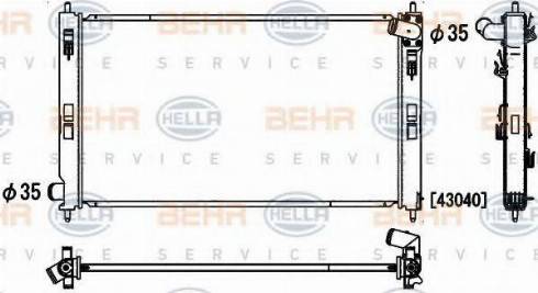 HELLA 8MK 376 900-681 - Радиатор, охлаждение двигателя autospares.lv