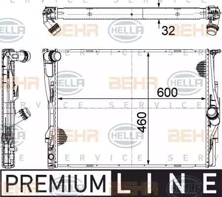 HELLA 8MK 376 754-061 - Радиатор, охлаждение двигателя autospares.lv