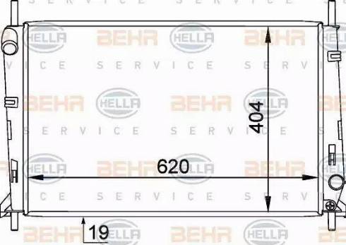 HELLA 8MK 376 754-791 - Радиатор, охлаждение двигателя autospares.lv