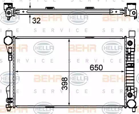 HELLA 8MK 376 769-771 - Радиатор, охлаждение двигателя autospares.lv