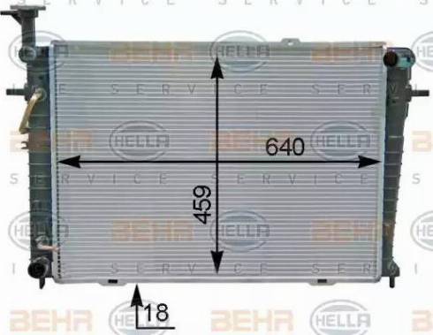 HELLA 8MK 376 763-691 - Радиатор, охлаждение двигателя autospares.lv