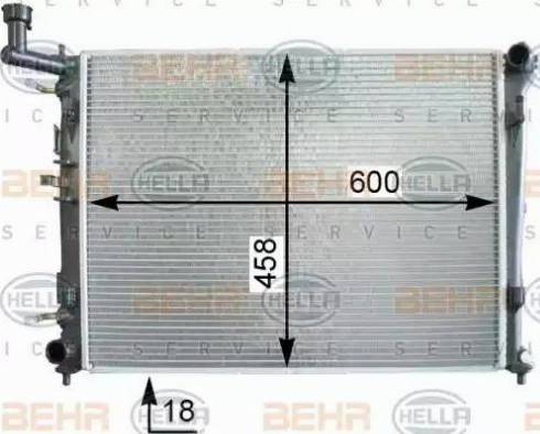 HELLA 8MK 376 763-714 - Радиатор, охлаждение двигателя autospares.lv