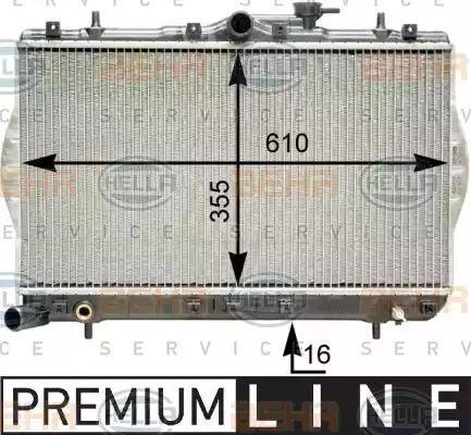 HELLA 8MK 376 762-041 - Радиатор, охлаждение двигателя autospares.lv