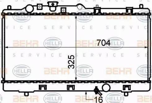 HELLA 8MK 376 705-541 - Радиатор, охлаждение двигателя autospares.lv