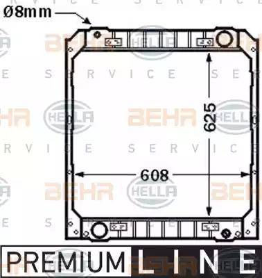 HELLA 8MK 376 705-761 - Радиатор, охлаждение двигателя autospares.lv